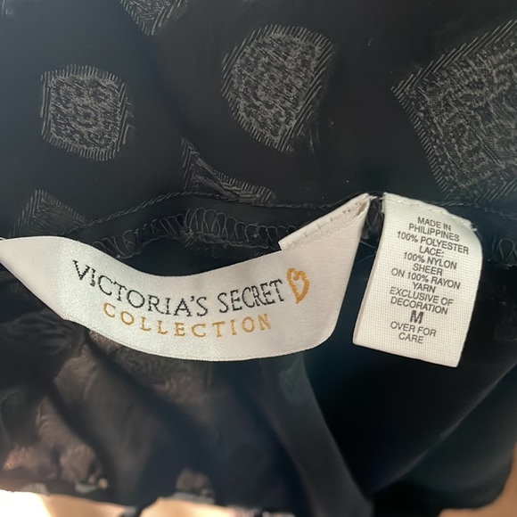 RARE Vintage Victoria’s Secret embroidered black and gold slip dress size medium - Picture 4 of 4